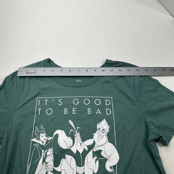 Disney Villains Women's Small It's Good To Be Bad Short Sleeve Tee Shirt Green - Picture 7 of 11